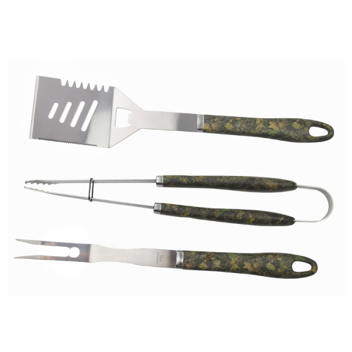 Ensemble d&#39;outils de barbecue professionnels en acier inoxydable 3pcs