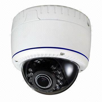 1/3" Color CCD 700TVL Dome Camera, Digital Noise Reduction 2D-DNR, 2.8-12mm Manual Lens Max 15m