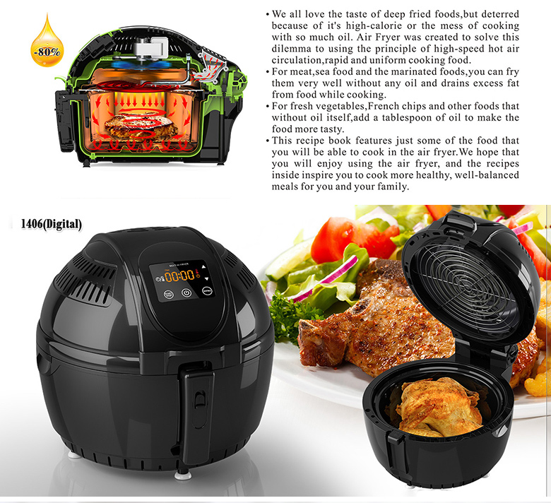 Freidoras de aire digital silver crest air fryer 6l