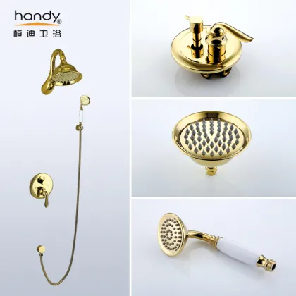 Gold Color Antique Bathroom Faucet