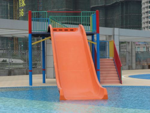 Fiberglass Kids’ Wide Slide, 5.0m Height Water Park Slides For Pools