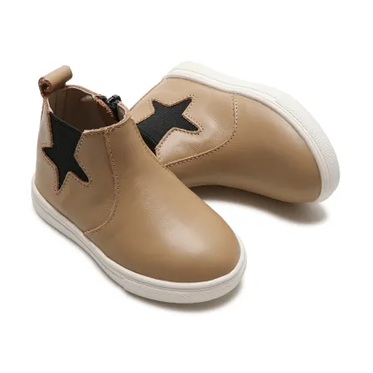 Leather Star Children Chelsea Boots