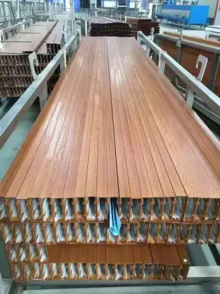 Wood grain aluminum profiles for windows and doors