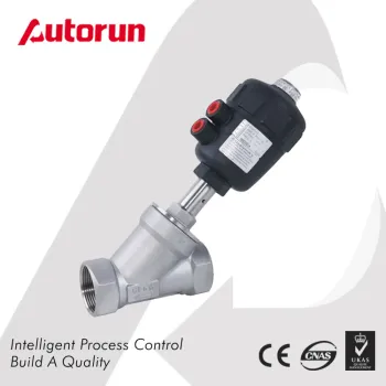 Chinese Wenzhou Manufacture Thread Ends Pneumatic Actuator Angle Seat Valve