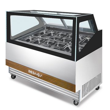 Commercial Gelato Ice Cream Freezer - 1.5m High Standard Refrigerator Showcase