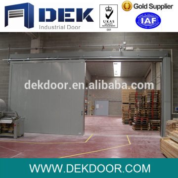 Automatic electrically operated insulated sliding door