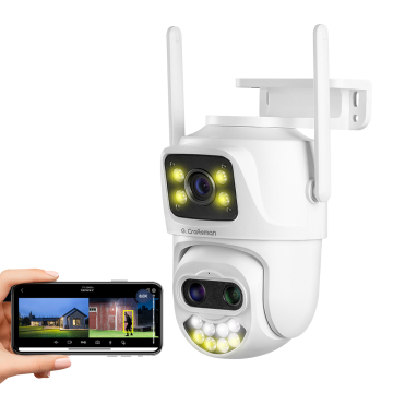 GX-P9FVD-M3X(AG) WiFi PTZ IP CCTV Camera with 3MP Sensor, 8X Zoom, and Human Detection