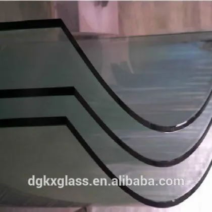 Hot bent/curved tempered glass in building glass