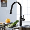 Faucet Wastafel Dapur Hitam Berputar Elegan