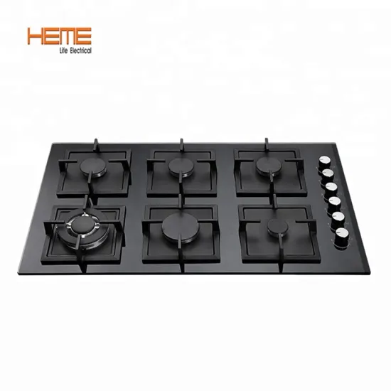 90cm Tempered Glass Top Gas Hob with 6 Burners - Natural Gas Cooktop PGR9061G-BCB