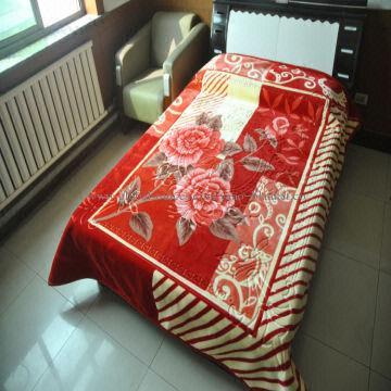 1-ply Polyester raschel warm blanket for winter, 200*240cm