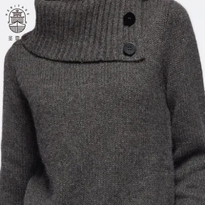 Womens turn-down collar cashmere sweater