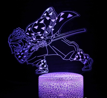 Anime Action Figures Night Lamp: Demon Slayer Characters Tanjirou, Zenitsu, Rengoku, and Kyoujurou