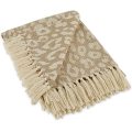 Todas las estaciones Polyester Woven Blanket Decorative Fringe