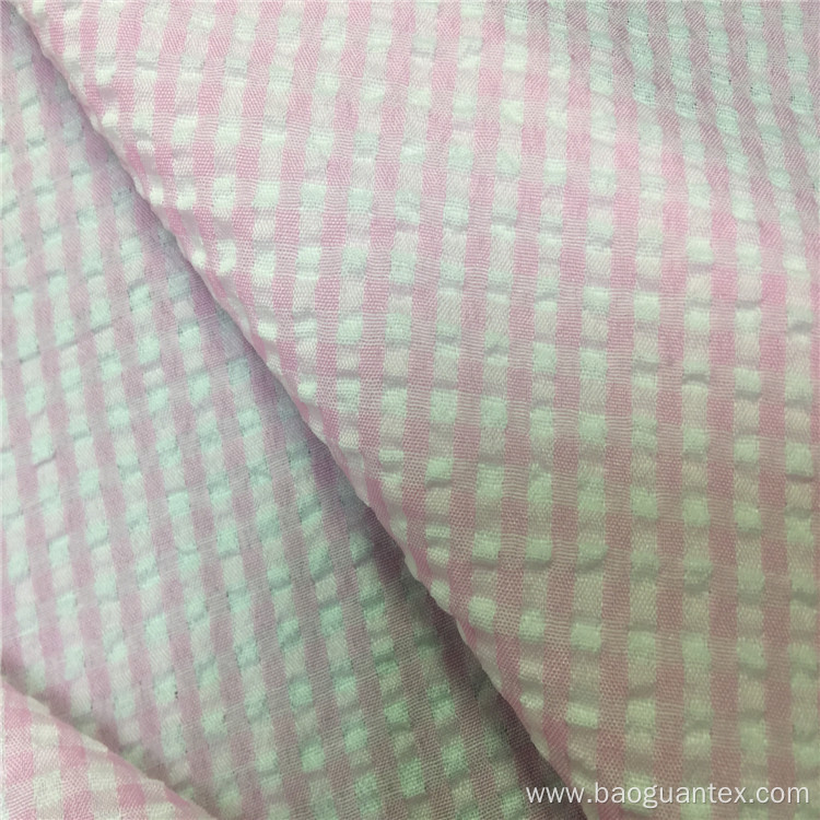 100% Polyester Checked Pattern Crepe Yarn Dyed Cloth