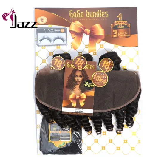 Free Baseball Cap Accessories Fumi Curl Hair Extensions 3 Bundles With 13*4 Closure Remy Human Hair Extension