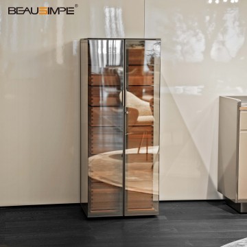 Minimalist Glass Aluminum Display Cabinet