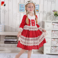2017 new design Christmas dress with white lace