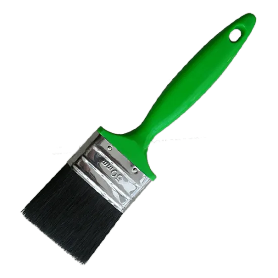 Plastic Handle Stainless Ferrule Natural Bristle Paint Brush