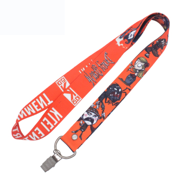 Dongguan manufacturers can customize polyester material lanyard heat transfer logo lanyard