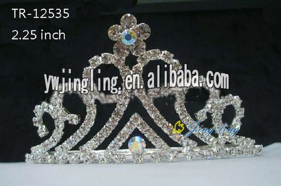 Rhinestone hair jewelry flower tiaras