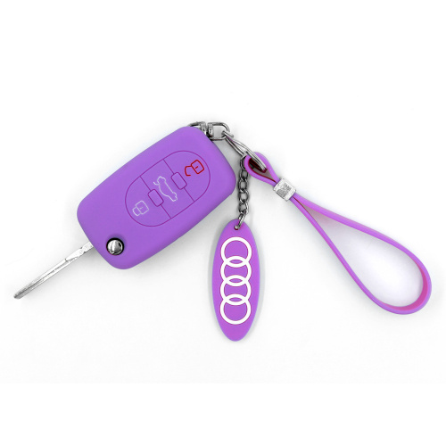 Silicone Car Key Fob Case Cover For Audi