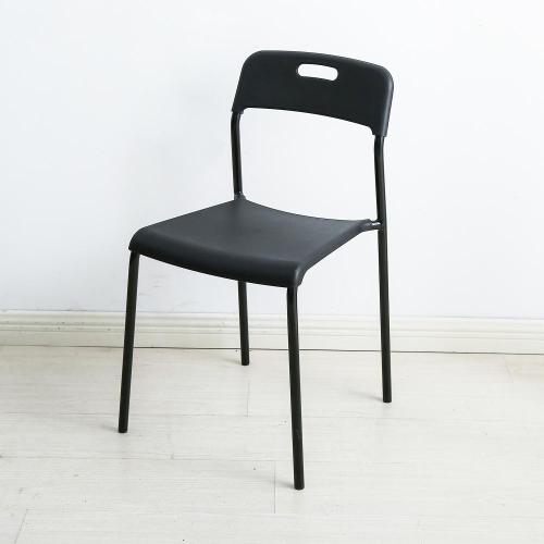 metal chair black KD stack