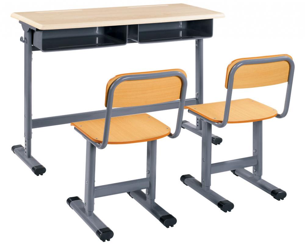 double school students study desks and chairs