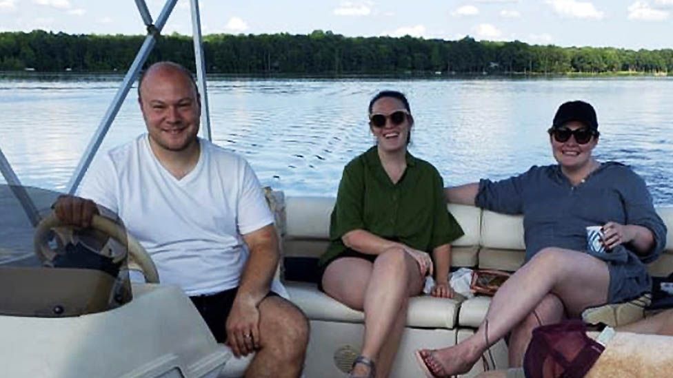 Mary Fine on a boat on holiday in the_yythkg