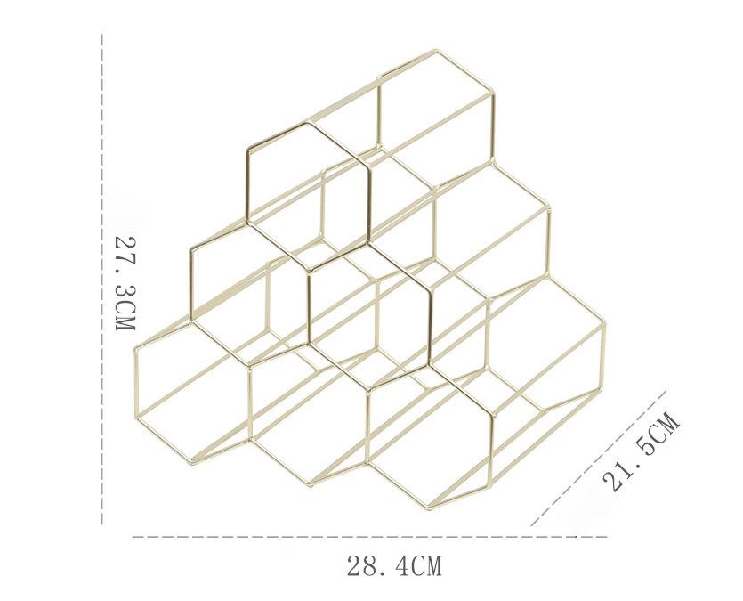 Nordic Style Tabletop 6 Bottles Metal Wine Rack