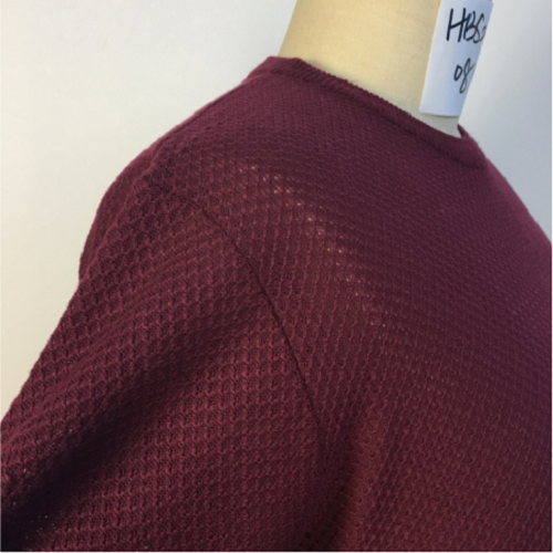 Men's Round Neck Rose-carmine Sweater