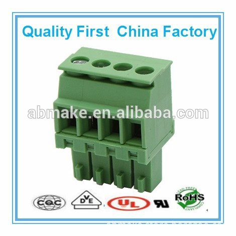 4 Pin Green Terminal Block Connector, High Quality 4 Pin Green Terminal ...