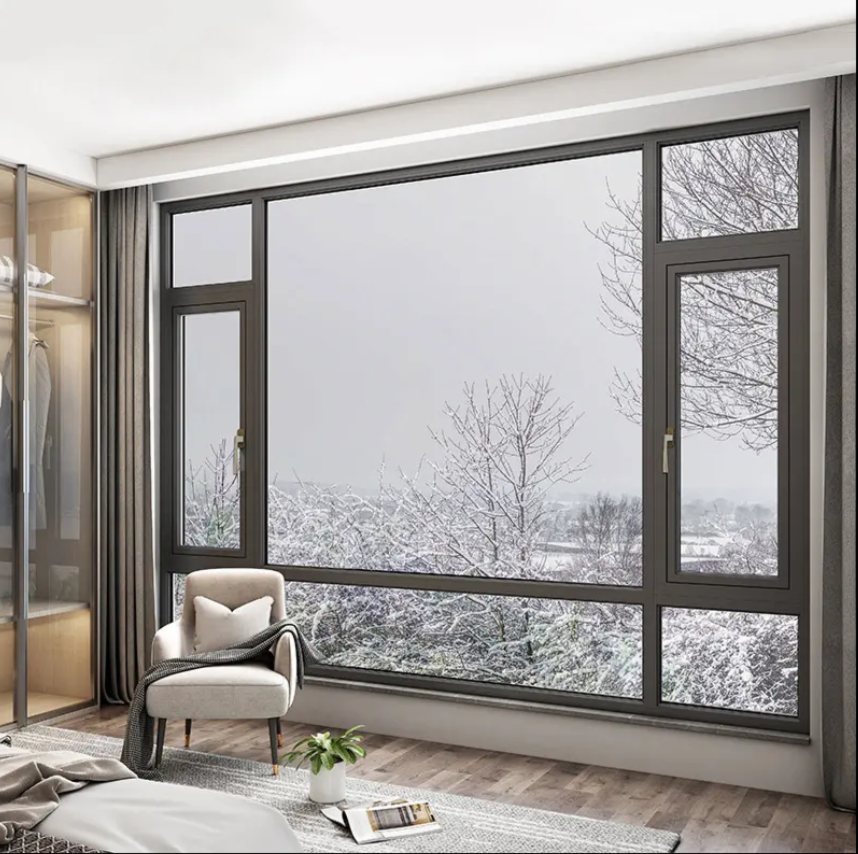 Aluminum casement windows