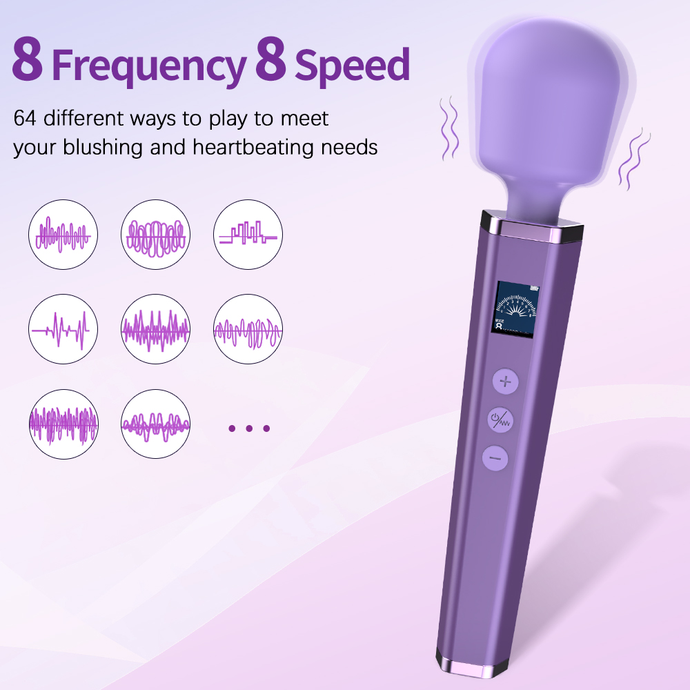 Smart Vibrating Wand Featuring LCD Interface