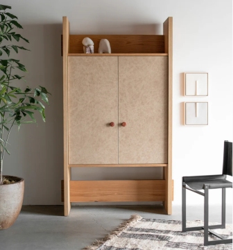 Luxury Solid Wood Log Style Double Door Buffet