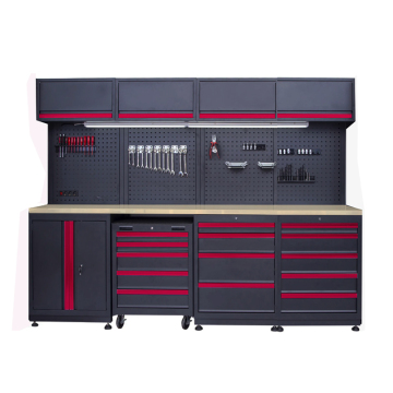 Industrial-Strength Heavy Duty Workshop Storage Cabinets with Lockable Drawers and Resilient Workbenches: Perfect for Garage and Commercial Use