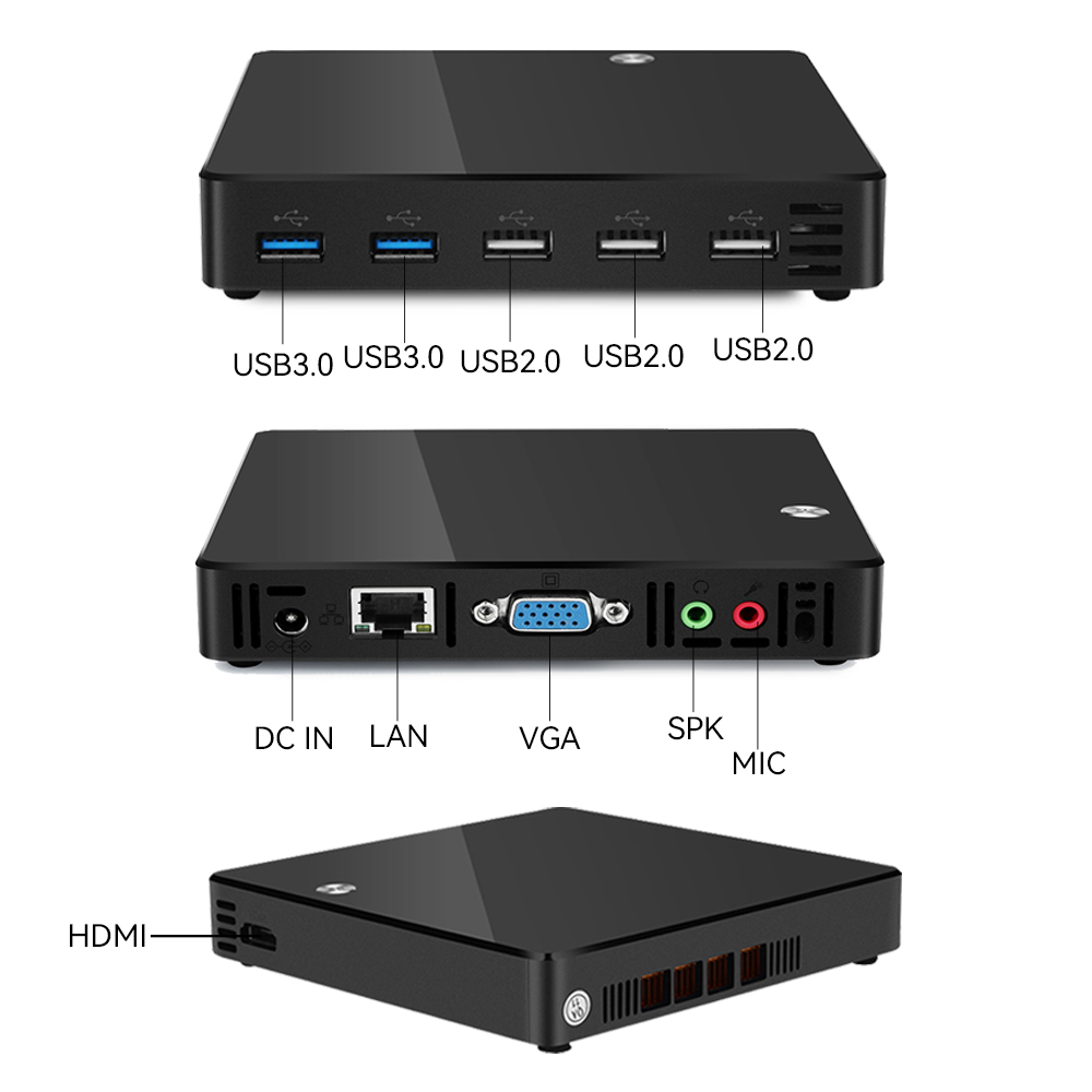 X38 Single LAN DDR3L Dual HD Display Mini PC