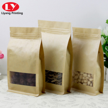 Customized packaging kraft food bags with window