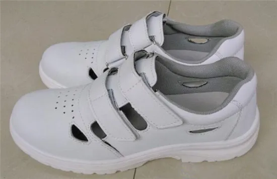 White ESD Antistatic Leather Shoes for Cleanroom (EGS-SF-0004)