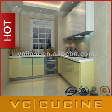 Kitchen pvc rubber wood kitchen system