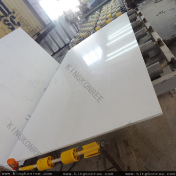 Polished White Caesar Stone Quartz Slab For Kitchen, Bathroom, Dining Table, Wall Cladding