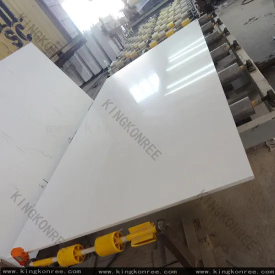 Polished White Caesar Stone Quartz Slab For Kitchen, Bathroom, Dining Table, Wall Cladding