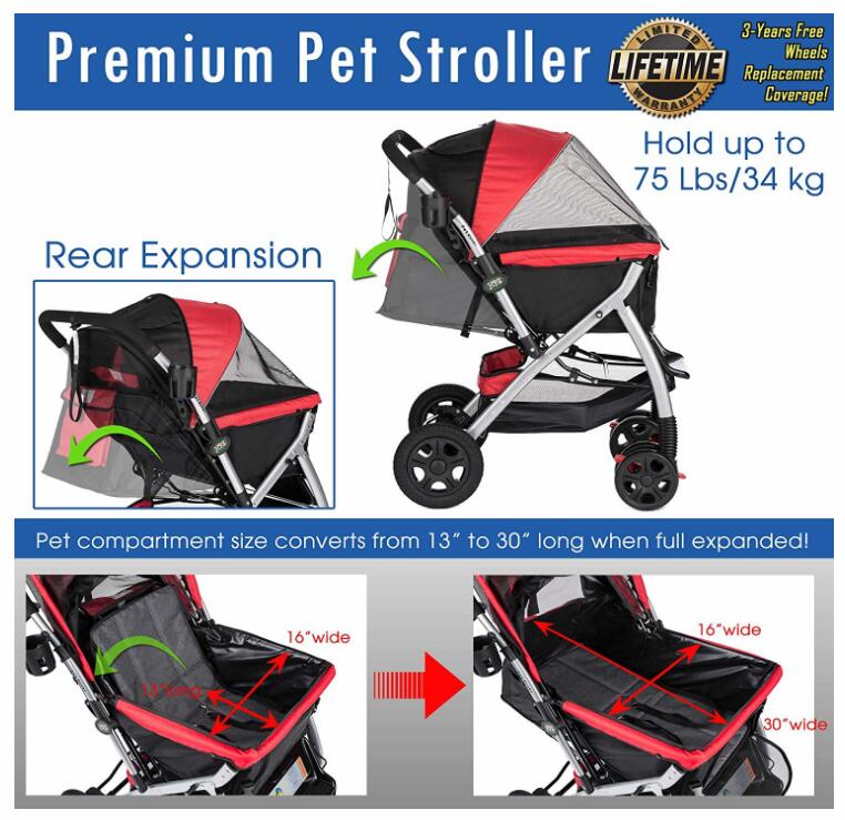 Pet Travel Stroller for Small Animals