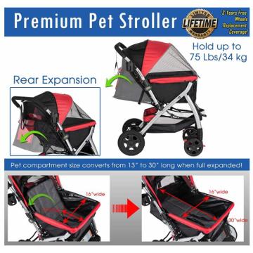 Pet Stroller Perjalanan untuk Hewan Kecil