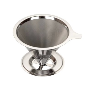 Standard Size Stainless Steel SS304 SS316 Reusable Paperless Coffee Filter Cone