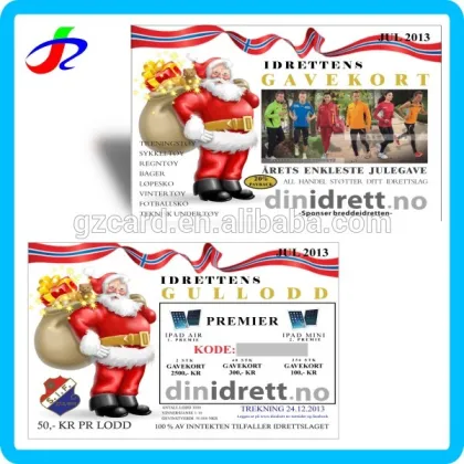 Eco-friendly 400g coated paper scratch cash voucher card with best price