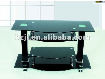 popular black tempered glass tv cabinet