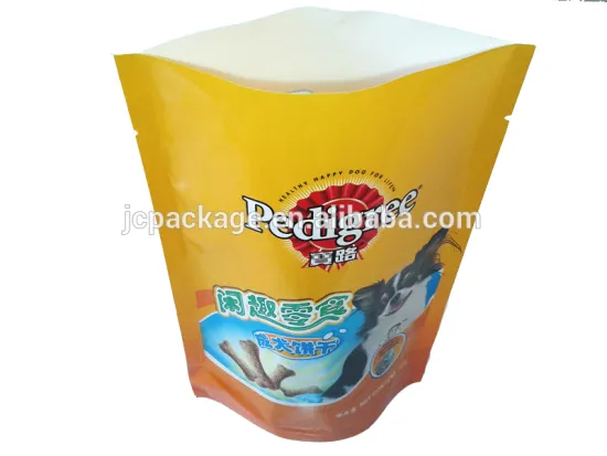 dog treat package bag /standing plastic pouch
