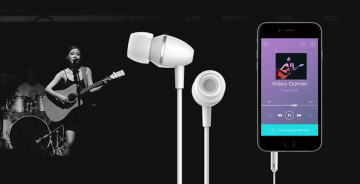 In-ear headphones with drive-by-wire mobile phone earphone