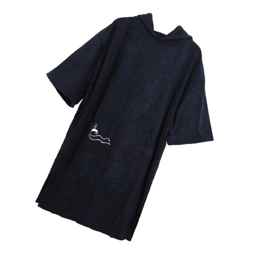 Women change dry robe beach cotton poncho